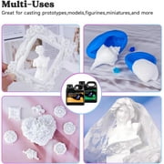 LETS RESIN Polyurethane Resin, 60oz 2 Part Casting Resin, Fast Cured Resin within 10 Minutes, Ultra Low Viscosity & Low Odor Pourable Liquid Plastic for Casting Models, Prototypes & Other Resin Craf