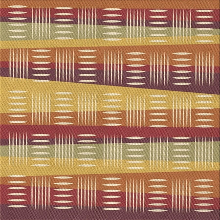 

Ahgly Company Indoor Square Patterned Yellow Orange Area Rugs 4 Square