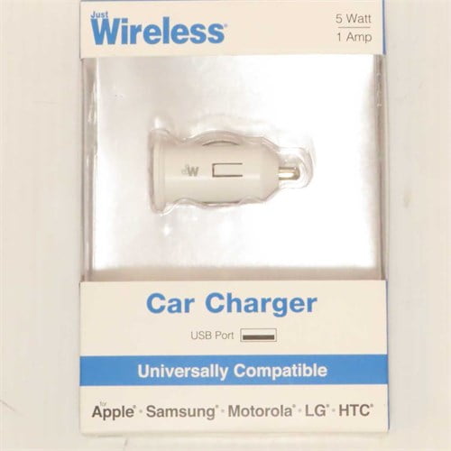Just Wireless 1.0A Single USB Car Charger
