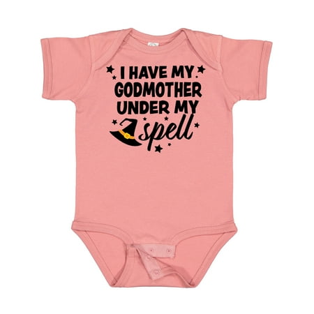 

Inktastic I Have My Godmother Under My Spell with Cute Witch Hat Gift Baby Boy or Baby Girl Bodysuit