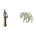 thumbnail image 1 of Figura de mujer tribal africana, estatua rústica de animal, escultura de decorativa de madera ligera, recuerdo para decoración del hogar, hot, 1 of 8