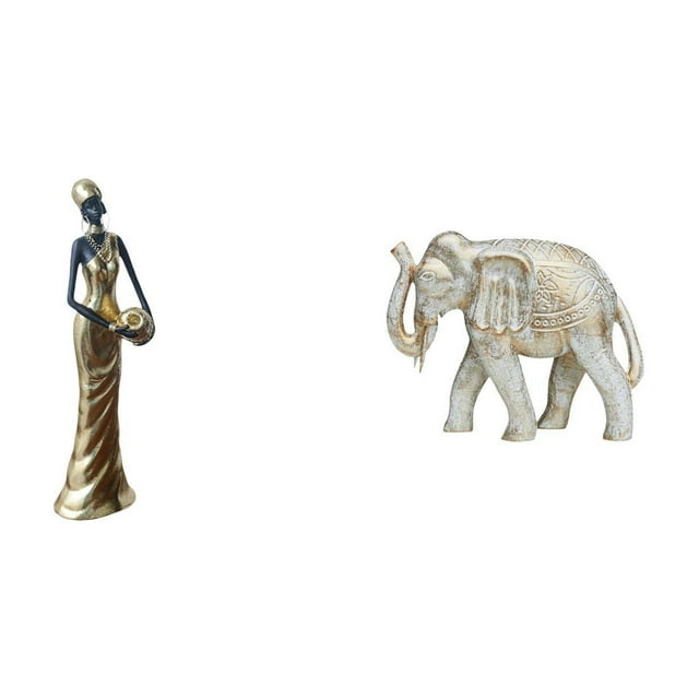 Figura de mujer tribal africana, estatua rústica de animal, escultura de decorativa de madera ligera, recuerdo para decoración del hogar, hot