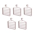 thumbnail image 3 of Perchas para Pantalones, 5 Uds., Ahorro de Espacio para Armario, Múltiples Capas, Usos Multifuncionales, Estante Organizador para Pantalones, Bufandas Rosa perfecl percha para pantalones, 3 of 8