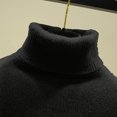 thumbnail image 3 of MexChoioe Women's Sweaters Turtleneck Fuzzy Plush Knit Long Sleeve Hi‑Lo Hem Pullover for Women, 3 of 6