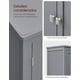 thumbnail image 5 of VASAGLE Mueble de Baño, Armario de Baño, Armario de Cocina, con 4 Puertas, Estantes Ajustables, 30 x 60 x 110 cm, Gris Mística, 5 of 5