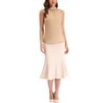 thumbnail image 2 of INSPIRE CHIC Halter Neck Sleeveless Satin Tops for Women Mock Neck Elegant Blouse, 2 of 5