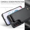 thumbnail image 2 of Mantto Case for Samsung Galaxy S21 with Card Holder, Retro PU Leather RFID Blocking Credit Card Slots Double Magnetic Clasp Flip Kickstand Shockproof Phone Cover for Samsung Galaxy S21,Black, 2 of 9