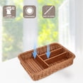 thumbnail image 4 of Wicker Baskets 4-Section Tea Bag/Sugar Packet Holder,Seagrass Woven Compartment Organizer,Storage Rattan Divided, 4 of 10