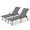 Gray, variant on Pellebant 2‑Pack Adjustable Aluminum Chaise Lounge Chairs – 5‑Position & Flat Reclining Patio, Beach & Pool Loungers (Champagne)