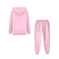 thumbnail image 4 of Huankd Womens Plus Size 2 Piece Jogger Set Cozy Oversized Fleece Sweatsuit for Lounge and Casual Wear Pink S, 4 of 6