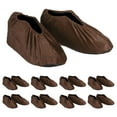 thumbnail image 1 of Unique Bargains Reusable Non Slip Shoe Covers, 10 Pairs Washable Thickened Boot Covers Soft Shoe Protectors, Dark Brown, 1 of 6