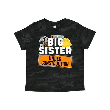 

Inktastic Big Sister Under Construction Gift Toddler Toddler Girl T-Shirt