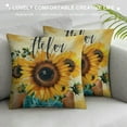 thumbnail image 3 of Nawypu  Summer Hello Sunshine Sunflower Yellow Throw Pillow Cover,Summer Flower Cushion Case for Sofa Couch, 3 of 5