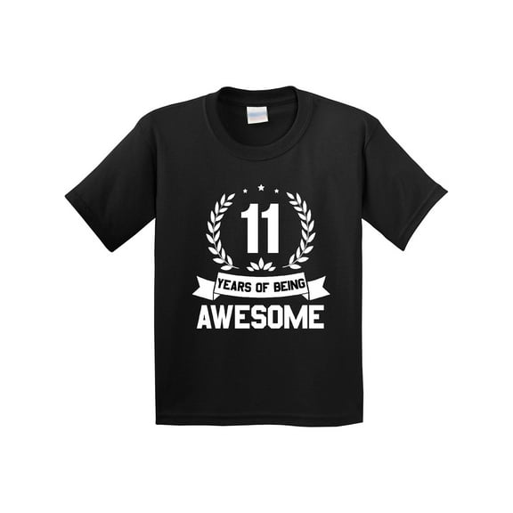 Inktastic 11 Years of Being Awesome White Birthday Youth T-Shirt
