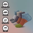 thumbnail image 4 of BambooMN Women's Rayon from Bamboo Classic Casual Ankle Socks - Purple Red Brown - Extra Large - 2 Pairs, 4 of 4
