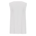 thumbnail image 4 of Royisotas Sleeveless Women Tank Tops White Casual Summer Womens Camisole Knitted Oversized Solid Color Crew Neck Womens Cami Tops, 4 of 6