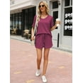 thumbnail image 4 of DOPI Women's Pajama Set Short Sleeved 2-piece Casual Set with Pockets, Multiple Colors, and Sizes, 4 of 5