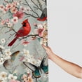 thumbnail image 3 of WERPE Chic Modern Bathroom Decor Cardinals Birds Cherry Flowers Waterproof Shower Curtain Multiple Sizes White, 3 of 7