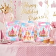 thumbnail image 3 of Princess party favor bag - 50 light blue castle large plastic gift goodie candy bags with handle, fairy tale happy birthday decoration supplies, suitable for women girls, size 9.87 inches, 3 of 4