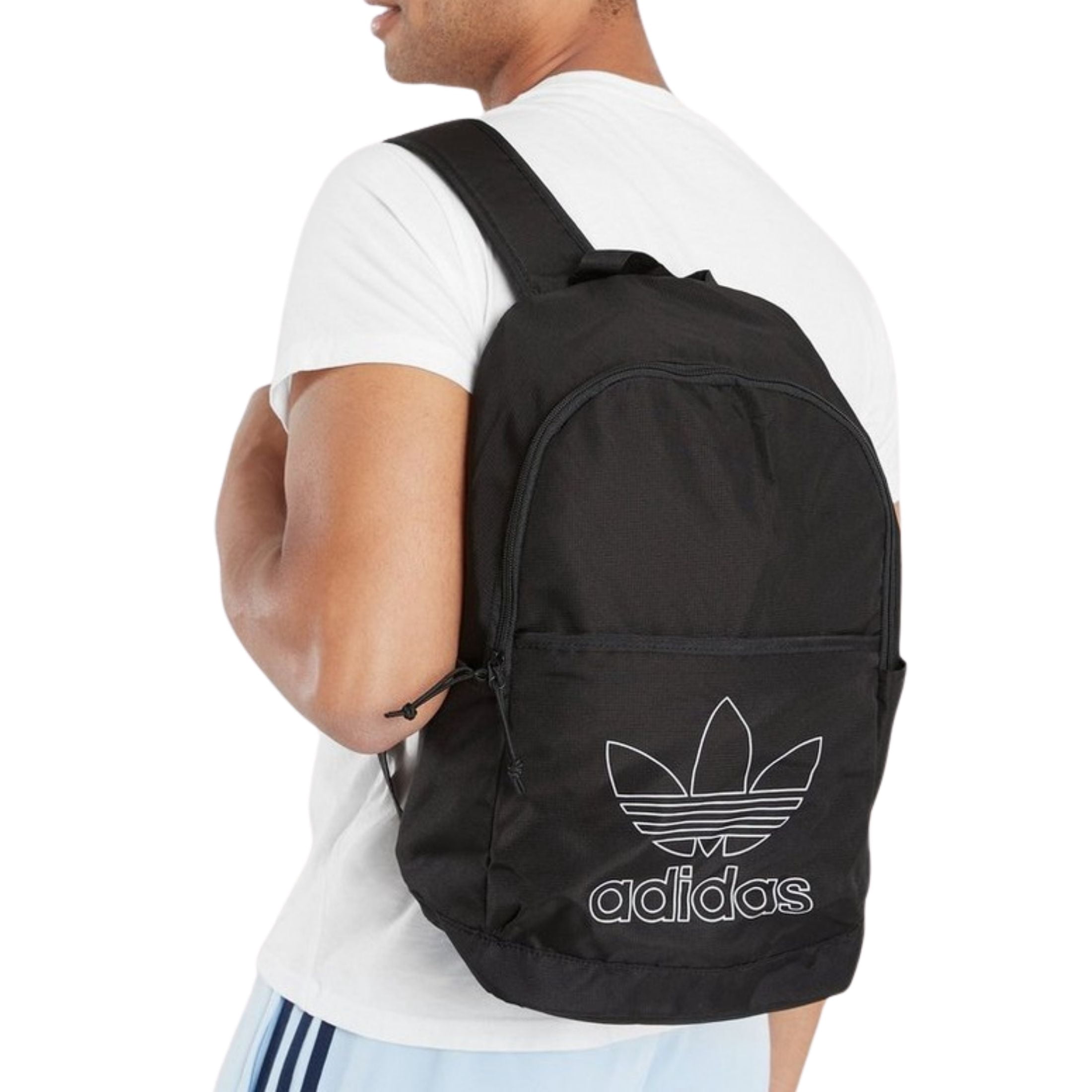 adidas classic trefoil backpack black with black logo Originals 2.0 Mini Small Travel Bag, Black/White, One Size Its built in a classic backpack silhouette adidas Originals Adicolor 23l Backpack