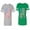 Men Heather / Women Green, variant on American Flag Unisex Couple Matching Cotton Jersey style T-Shirt Contrasting stripes on sleeves (Men Heather / Women Black) (Men S / Women S)