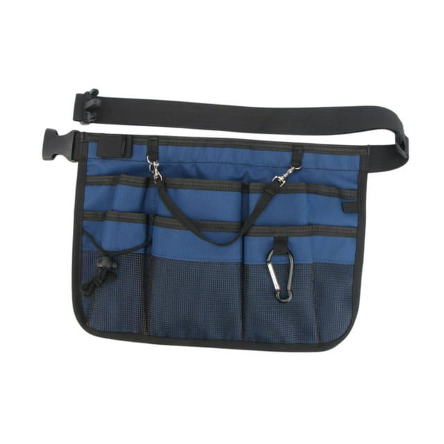 Riñonera de enfermería con múltiples compartimentos y bolsillo para cinturón para mujer Azul oscuro