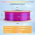 thumbnail image 4 of Multicolor 3D Printer Filament,Dual/Tri Color 1.75mm PLA Silk Shiny Printing Filament,250g(0.55lbs) Fit Most FDM 3D Printer, 4 of 6