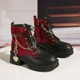 thumbnail image 6 of Roncen Women's Platform Ankle Boots - Stylish Casual Multi-Color Chunky Heel Motorcycle Boots with Edgy Chain Details for Streetwear Fashion, 6 of 7