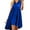 Blue, variant on Women's Sleeveless A-Line Dress Summer Casual Lapel Button Down Shirt Dress Asymmetrical Hem Flowy Dresses Tank Beach Dress, S-3XL