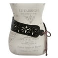 thumbnail image 2 of Leather Corset Belt with Floral Cutout – Lace-Up Front or Back Styling, 2 of 3
