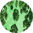 thumbnail image 1 of Ahgly Company Machine Washable Indoor Round Transitional Deep Emerald Green Area Rugs, 3' Round, 1 of 7