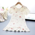 thumbnail image 6 of Cethrio Girls Cotton Nightgowns Size 6, Casual Short Sleeve Pullover Summer Girls Sleep Dresses Beige Size 6, 6 of 6