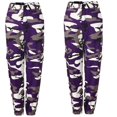 thumbnail image 3 of Pantalons Cargo Camouflage pour Femmes Pantalons Décontractés Militaires Combat Armée Jeans Camouflage, 3 of 4