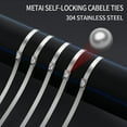 thumbnail image 5 of 100-200Pcs Metal Zip Ties Stainless Steel Heavy Duty Self-Locking Cable Ties US, 5 of 12