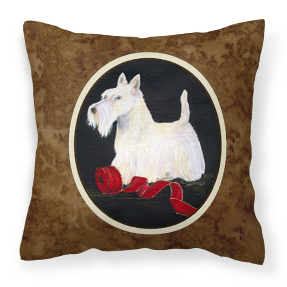 Carolines Treasures SS8553PW1414 Scottish Terrier Fabric Decorative Pillow, 14Hx14W, multicolor