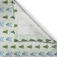 thumbnail image 3 of Ambesonne Snowman Kitchen Curtains, Skiing Funny Character Pine, 55"x24", Olive Green Soft Blue, 3 of 3