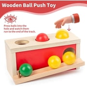 HYPERLIVING Montessori Object Permanence Box for Baby, Wooden Ball Drop Toy for Toddlers 1 2 Year Old, Early Learning Activities, Educational Cause and Effect Game, Gift for Boys Girls 6 9 12 18 Mont