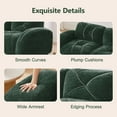 thumbnail image 6 of 141" Oversized Modular Sectional Sofa, L-Shaped Boneless Couch with Deep Seat, 5-Seater Velvet Cloud Couch with Ottoman for Living Room, Green, 6 of 9