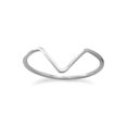 thumbnail image 1 of Precious Stars 83627-8 Sterling Silver Thin V Stackable Ring - Size 8, 1 of 1