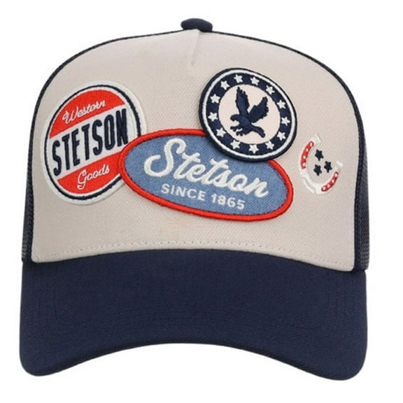 Stetson Western Goods Patchwork Adjustable Snapback Trucker Cap Hat
