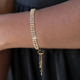 thumbnail image 3 of Pulsera Con Dos Filas De Diamantes Joyeria Mujer Regalos Xtellar plateado, 3 of 4