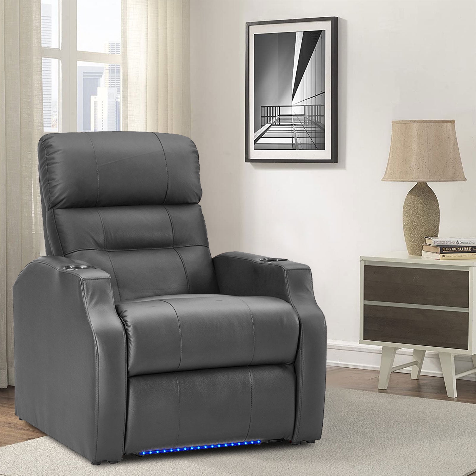 Home Theater Seating Power Recliner Sofa, Living Room Chair, Grain