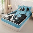 thumbnail image 2 of Homewish Kids Camping Themed Zipper Twin Comforter Sets with Fitted Sheet and 2 Pillowcases,Jungle Animal Bear Zipper Bedding Set For Boys Men,Reversible,4 Pieces, 2 of 7