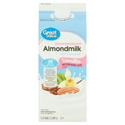 Great Value Unsweetened Vanilla Almondmilk, Half Gallon