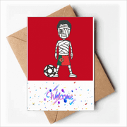 portuguese soccer player cartoon Welcome Back Greeting Cards Envelopes Blank
