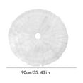 thumbnail image 3 of Mecorevxz 35 Inch Fluffy Tulle Christmas Tree Skirt Vintage and Elegant Design Suitable for Christmas Tree Decorations,(White), 3 of 8