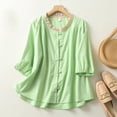 thumbnail image 2 of Ladies' Fashionable And Casual New Summer Round Neck Pure Shirt Top T Shirt, 2 of 2