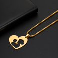 thumbnail image 1 of Fishhook Baby Mother Day Necklace Mom Kid Child Chain New Born Heart Family Gift For Woman Man Wife Stainless Steel Jewelry Gao Jinjia LED, 1 of 2
