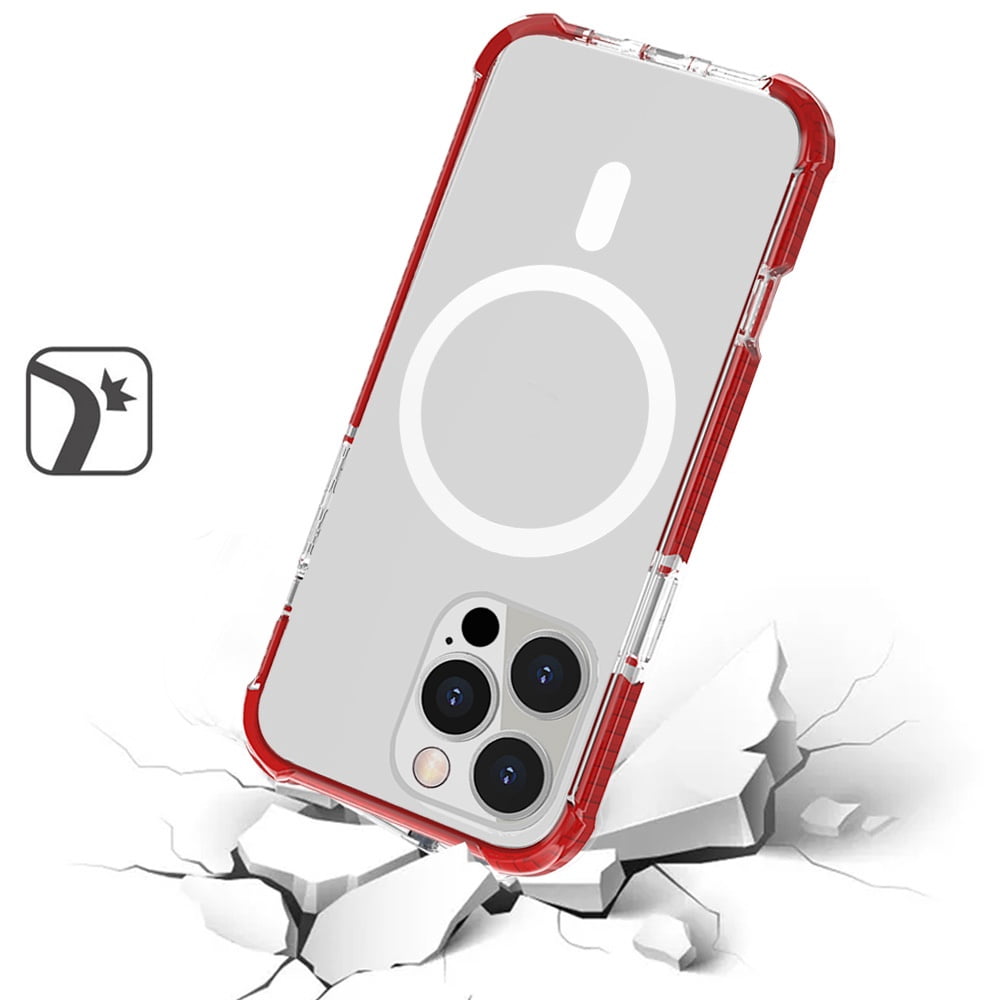 Coque Magnétique Mate Pour IPhone 16 (6,1 Pouces) - Compatible MagSafe, Protection Renforcée - Couleur Vin Rouge - 4