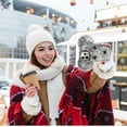 thumbnail image 6 of Compatible with iPhone 15 Pro Max Case Cute Cartoon Dog Plush Fluffy Case Girls 3D Kawaii Design Soft TPU Shockproof Cover Fuzzy Furry Winter Rabbit Hair Warm Case for Women Girls Girly Gray, 6 of 11